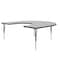 Correll Horseshoe Adjustable Height Activity Kids School Table, Melamine Laminate, Gray Granite AM6066-HOR-15 - alternate 1